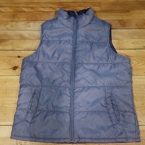 grey zip vest